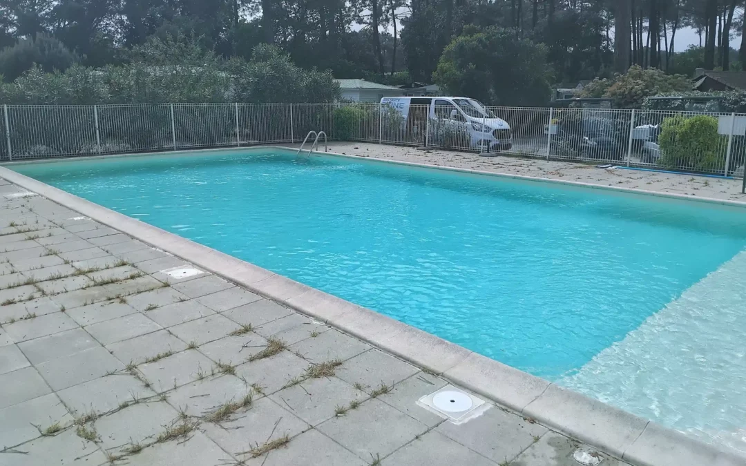 Rénovation piscine du camping à Lacanau
