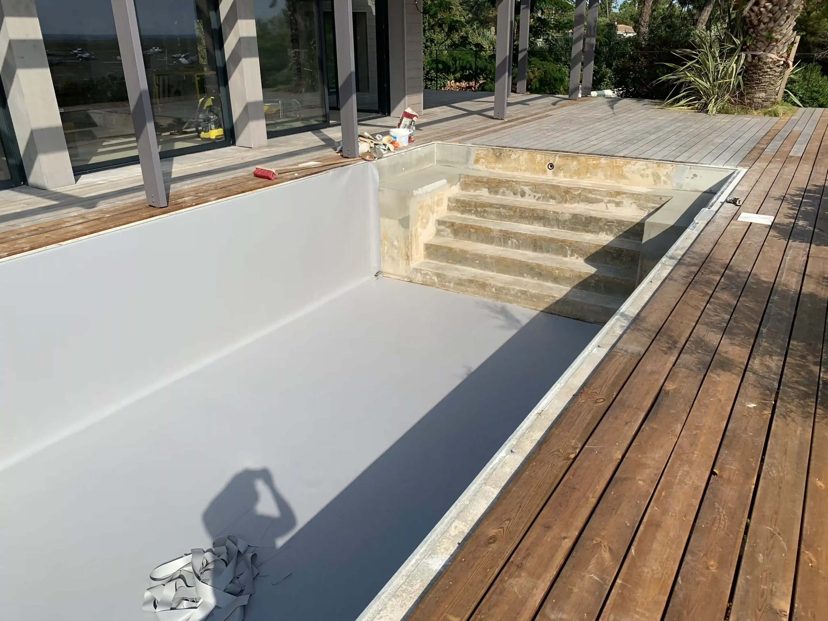 Rénovation complète d'un bassin à Lanton