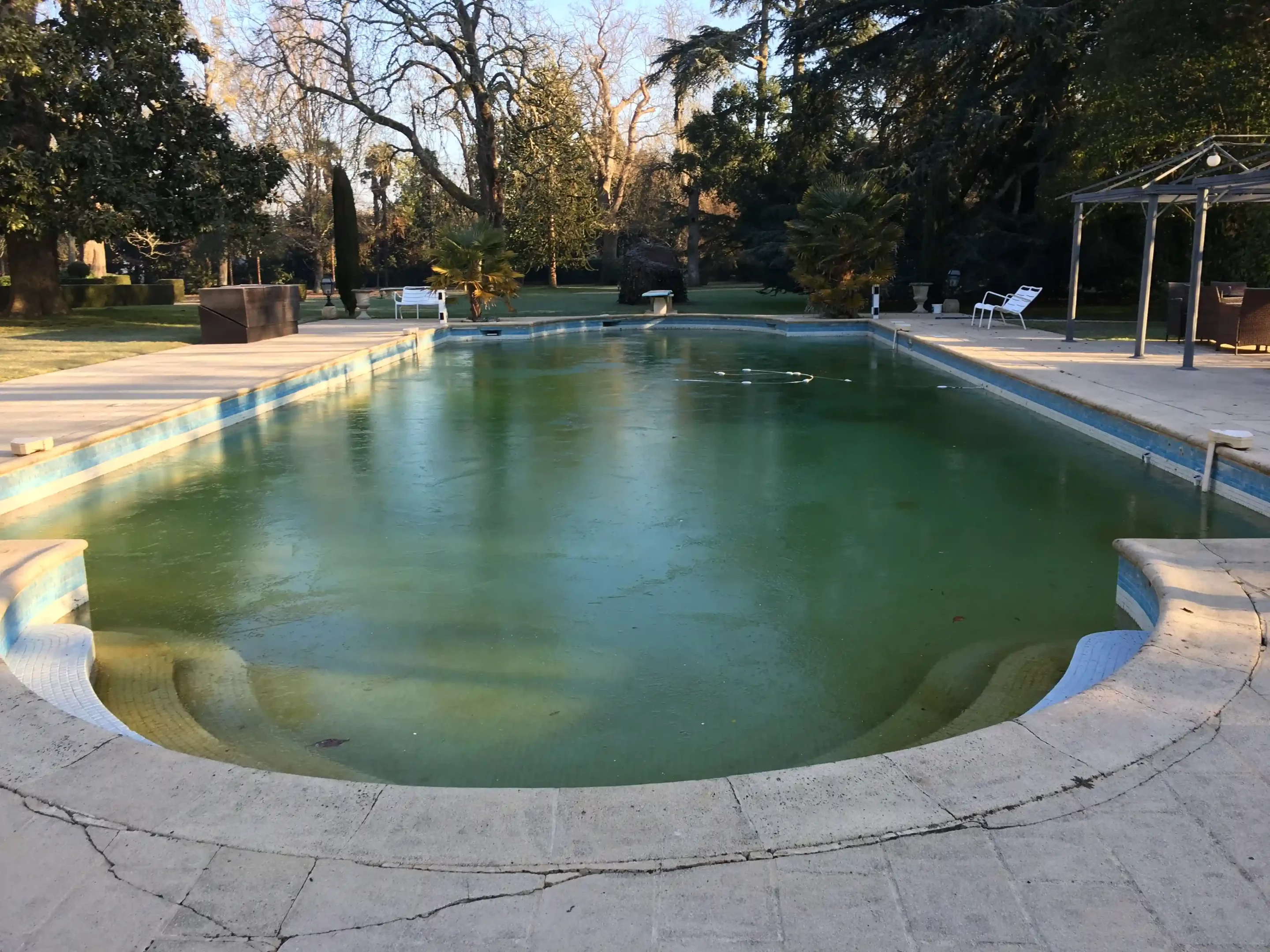 Rénovation piscine de château à Saint-Loubès