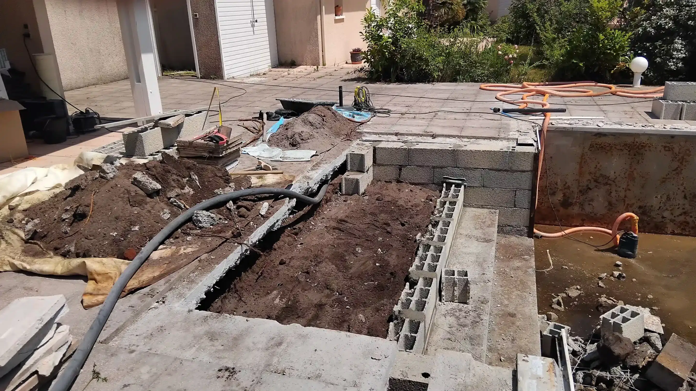 Rénovation de piscine à Carcans