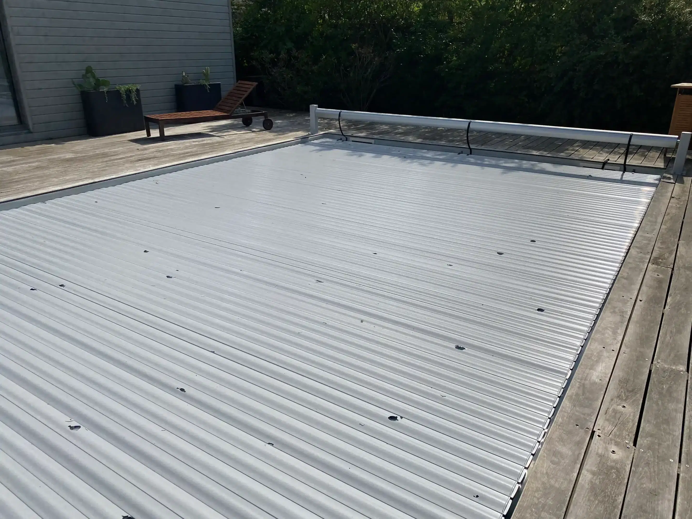 Piscine après grêle